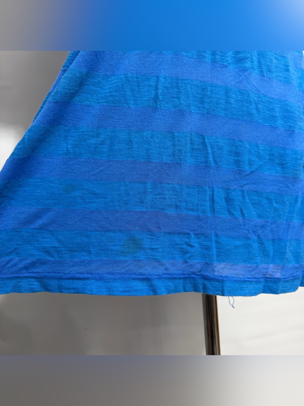American Eagle • Slub Striped V Neck Henley Top Blue XXL ASO Bella Swan - Picture 11 of 12